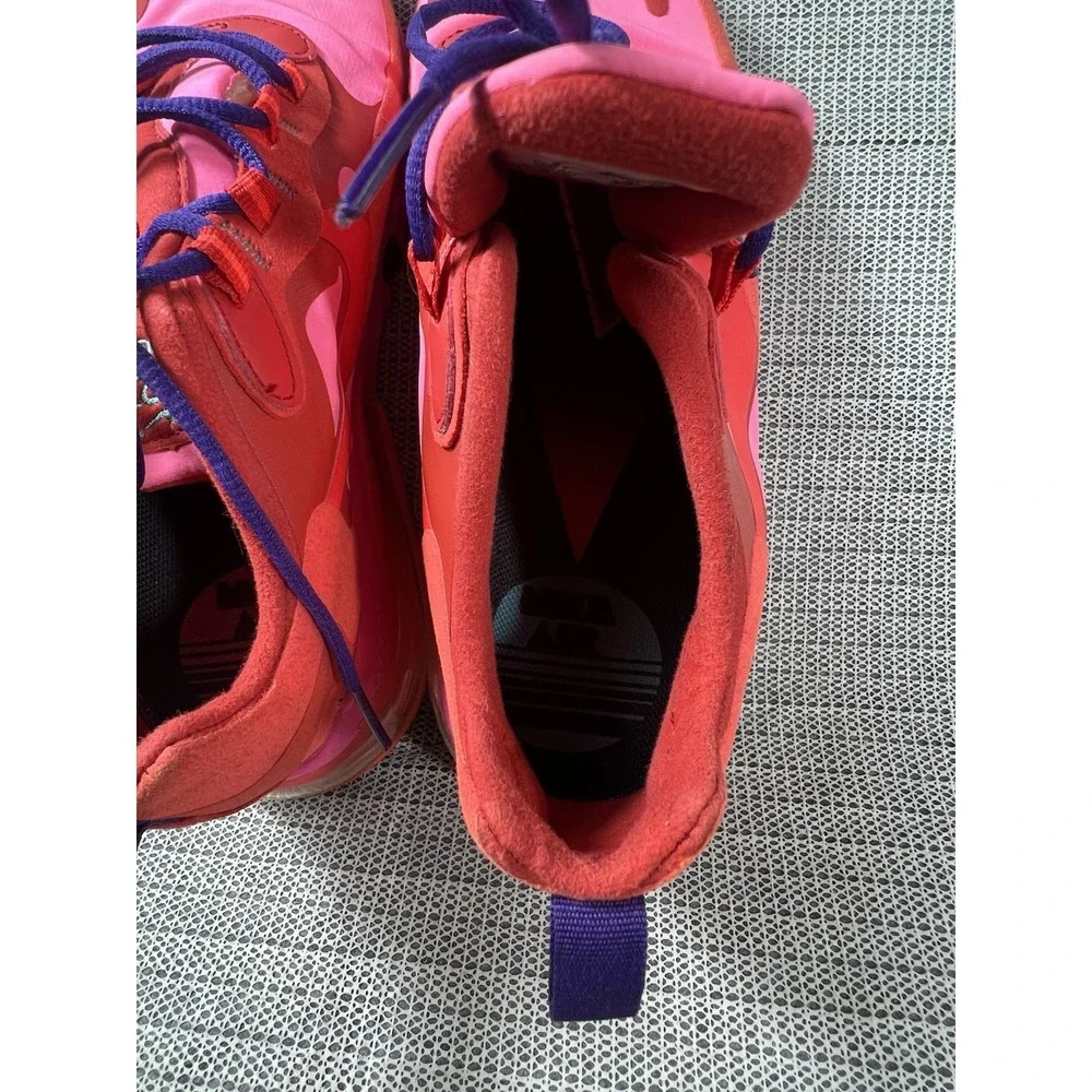 Nike Air Max 270 React AT6174-600 Mystic Red Pink‎ Blast Sneaker Synthetic US-8